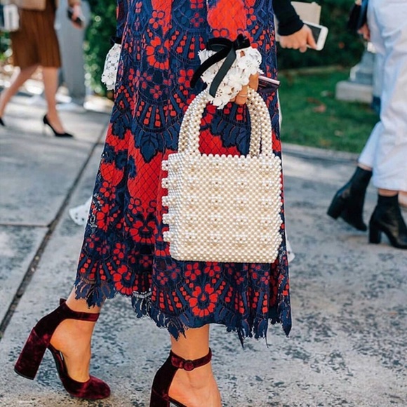 Gorgeous Vintage Style Faux Pearls Beading Handbag - Picture 4 of 8